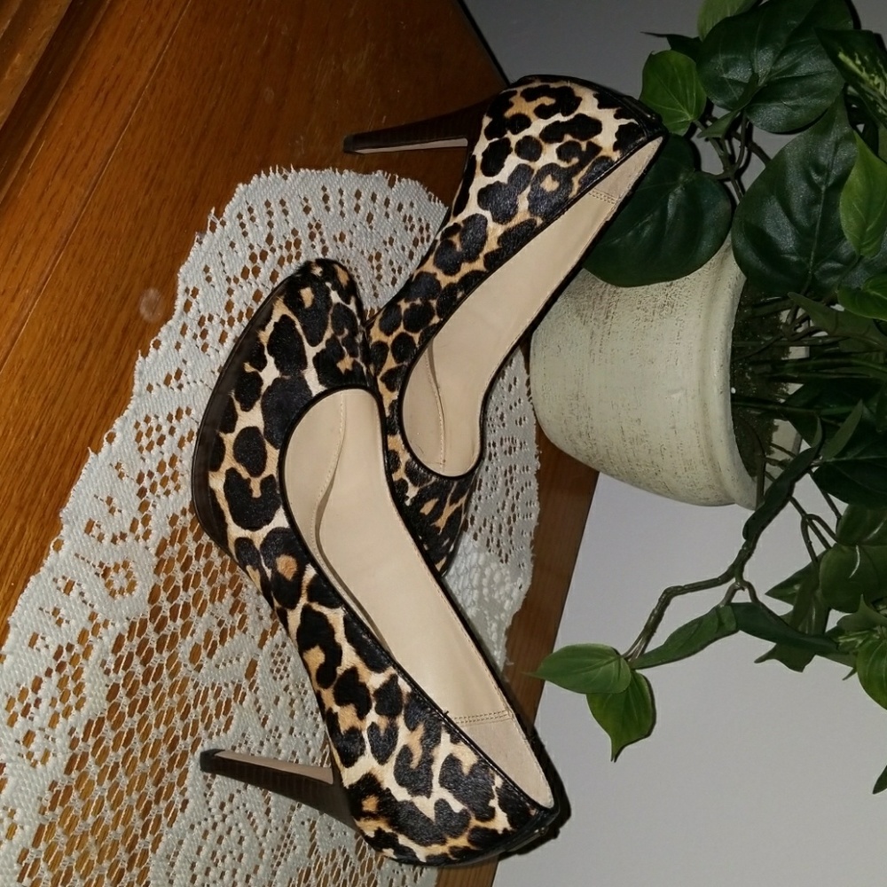 Coach calf hair heels